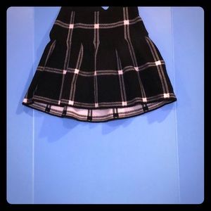 Pretty Black and White Plaid Skirt
